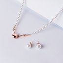 Set Cadena y Aretes de Perlas